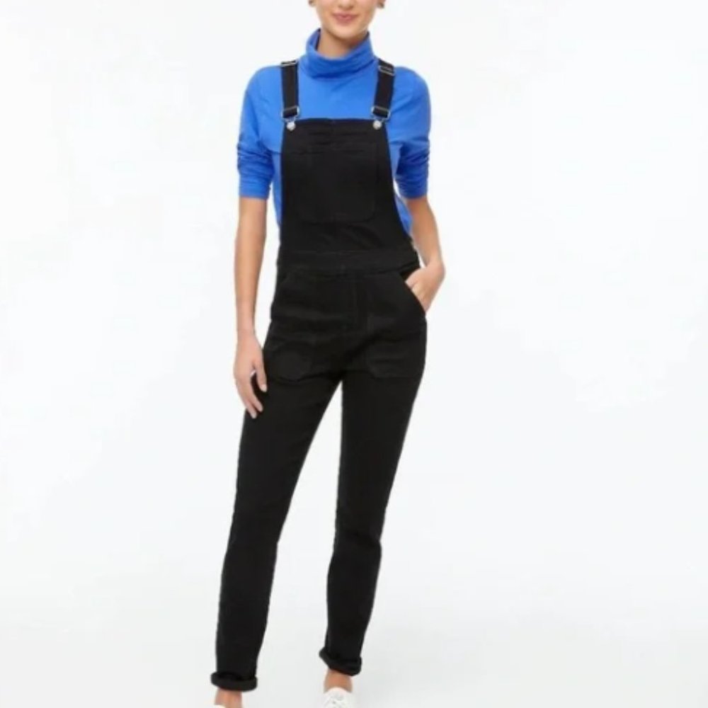 ❤️ 2 FOR $20--J. Crew Black Bib Overalls Like New- Size